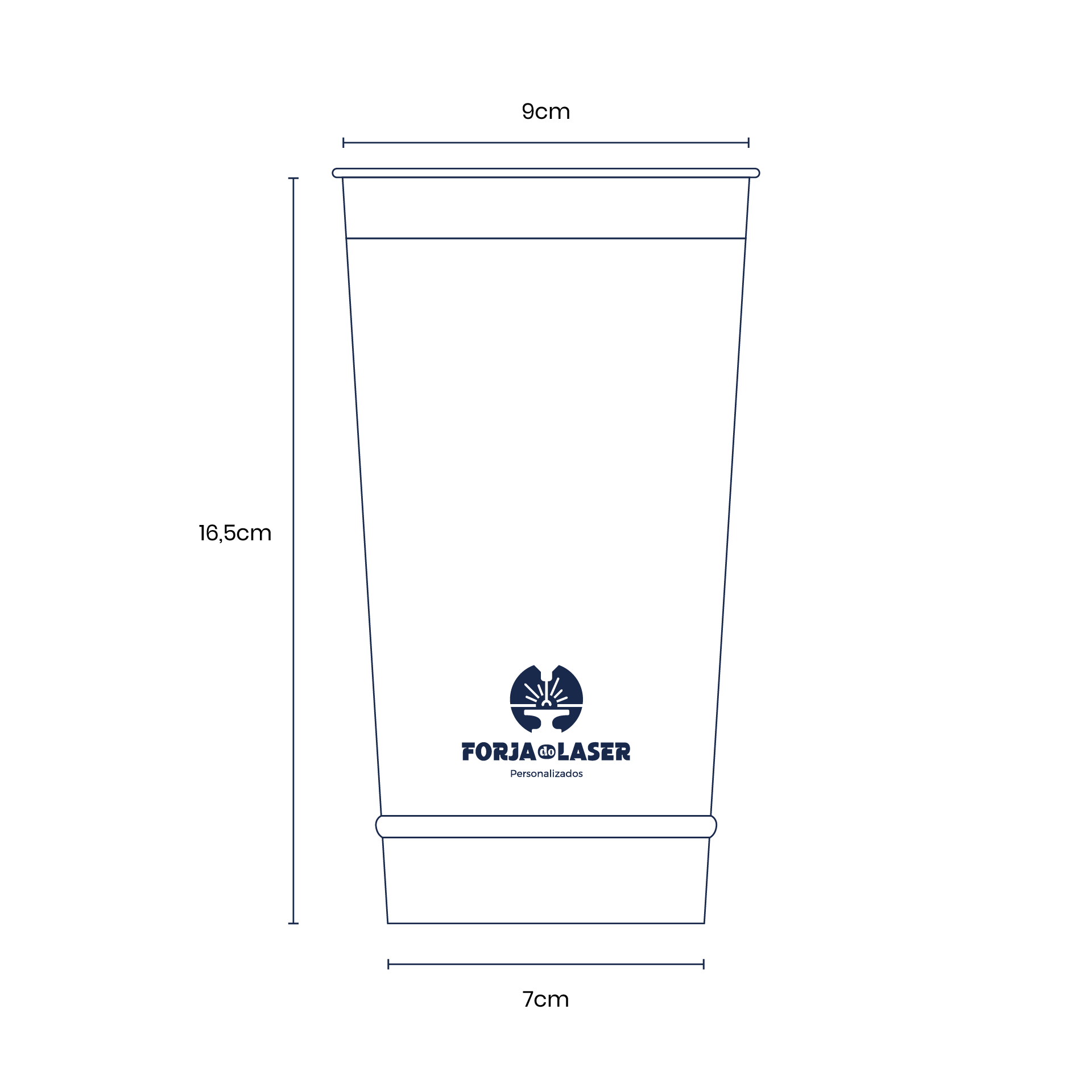 Coração Patriota FL #CPA0001 | Copo Térmico com personalização 360°