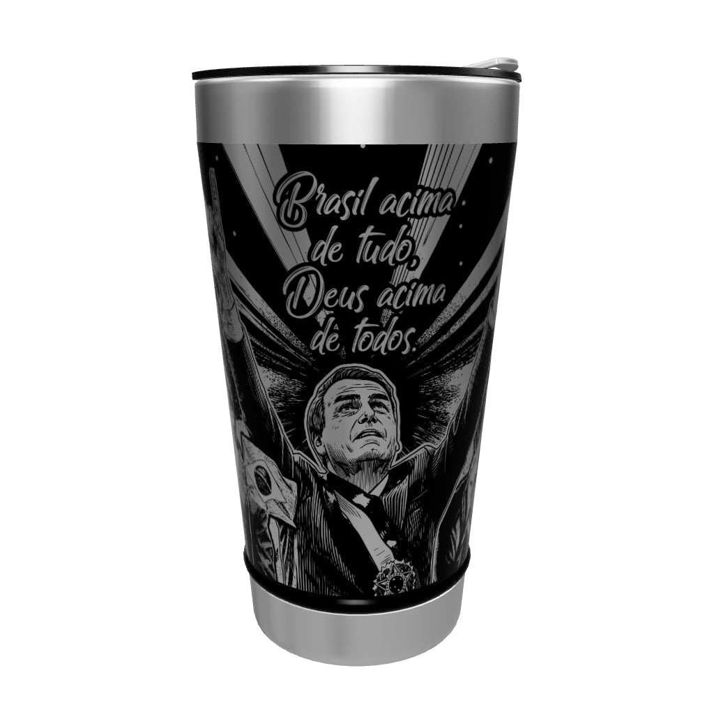 Coração Patriota FL #CPA0001 | Copo Térmico com personalização 360°